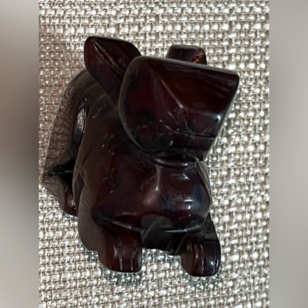 Vintage hand carved rabbit bunny hare figurine natural stone yoga Chinese Zodiac - Picture 6 of 12